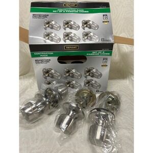 Defiant Brandywine Stainless Steel Passage Door Knobs Set of 3 Hall and Closet